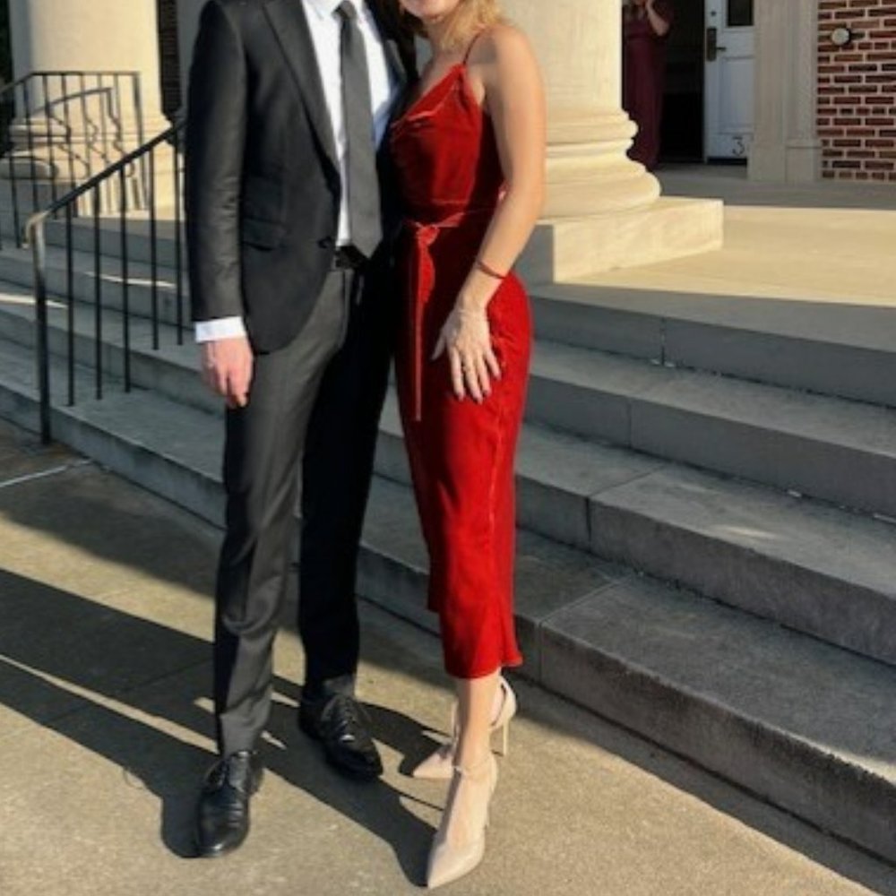 adelyn rae Velvet Orange/Red Dress